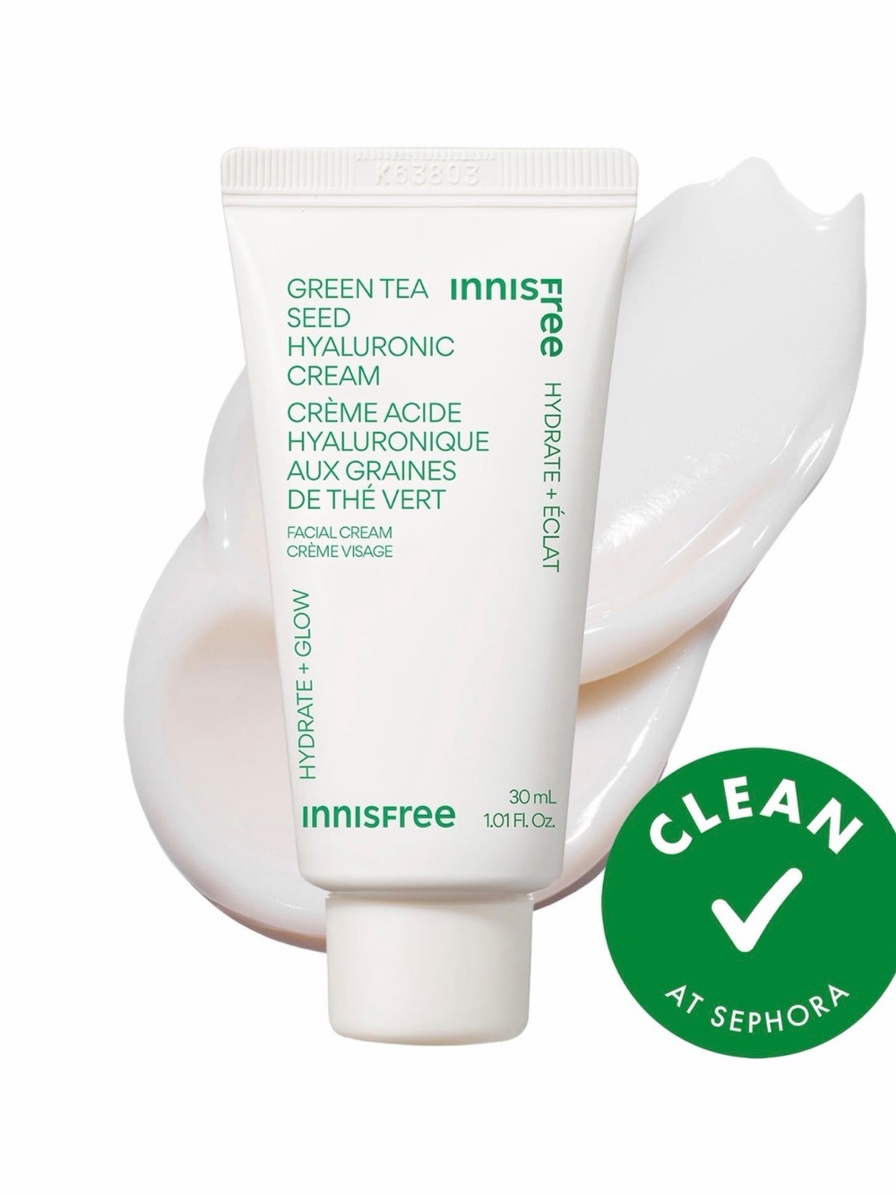 2 for 1 - Innisfree Green Tea Seed Hyaluronic Cream — Hydrating Face Moisturizer